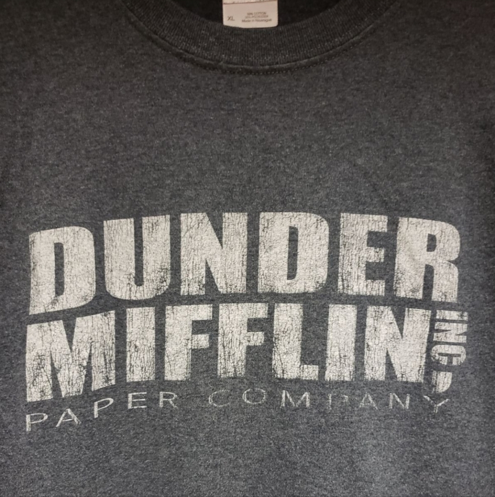 DUNDER MIFFLIN The Office Vintage Y2K Graphic Tee Shirt XL Unisex Mens